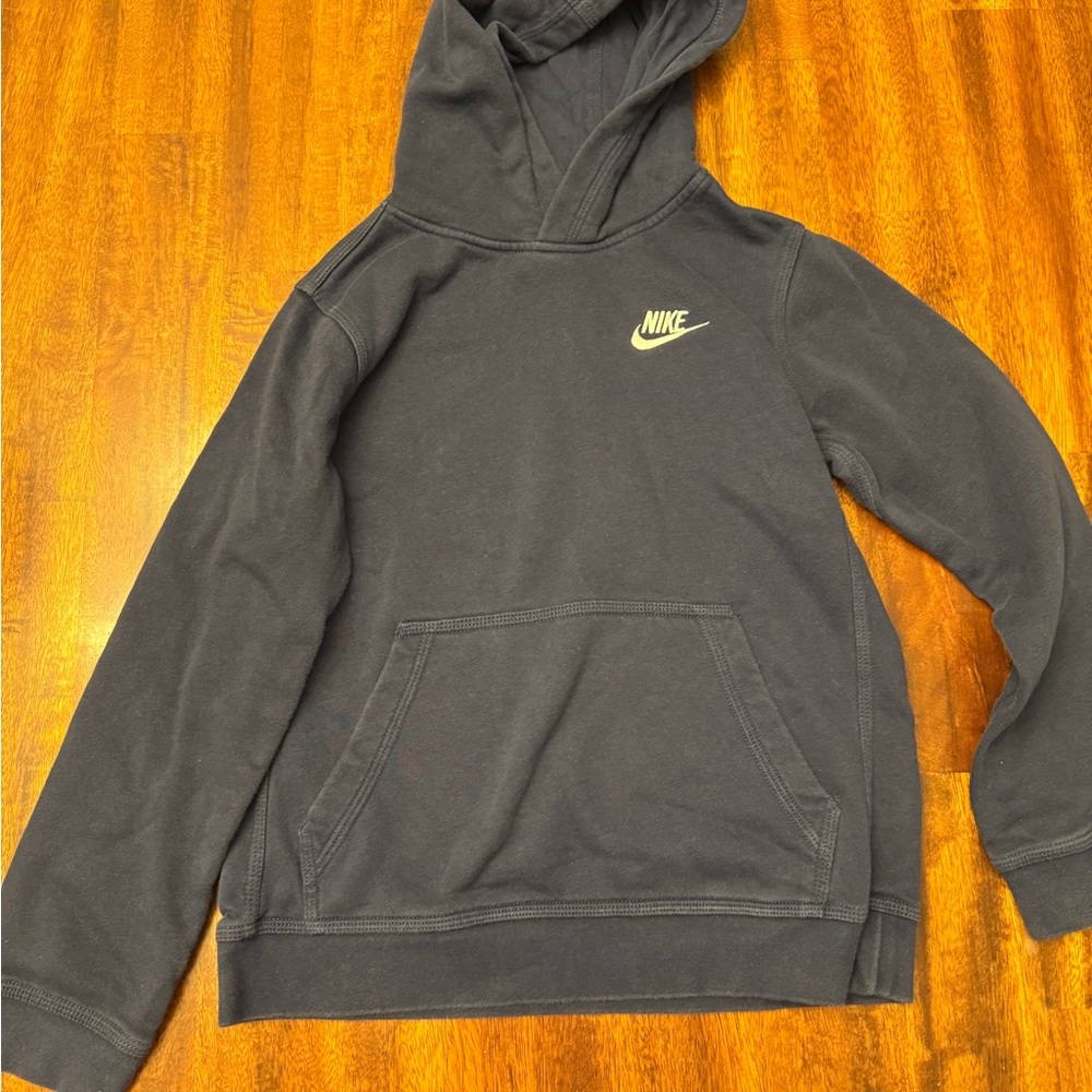 Nike Navy Blue Youth Hoodie with Small Logo